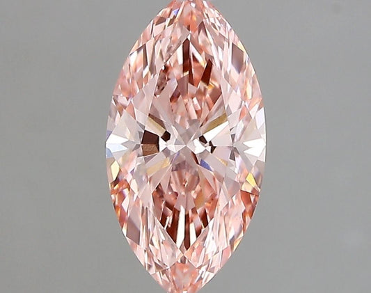 Lab-Grown Marquise Diamond - 1.29 Carats, Fancy Vivid Pink Color, VS1 Clarity - Certified by IGI - Report Number: LG683527629