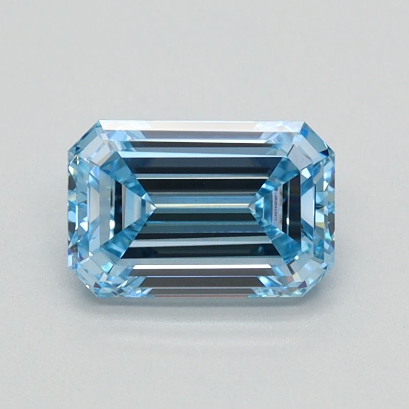 Lab-Grown Emerald Diamond - 0.96 Carats, Fancy Intense Blue Color, VVS2 Clarity - Certified by IGI - Report Number: LG626423471