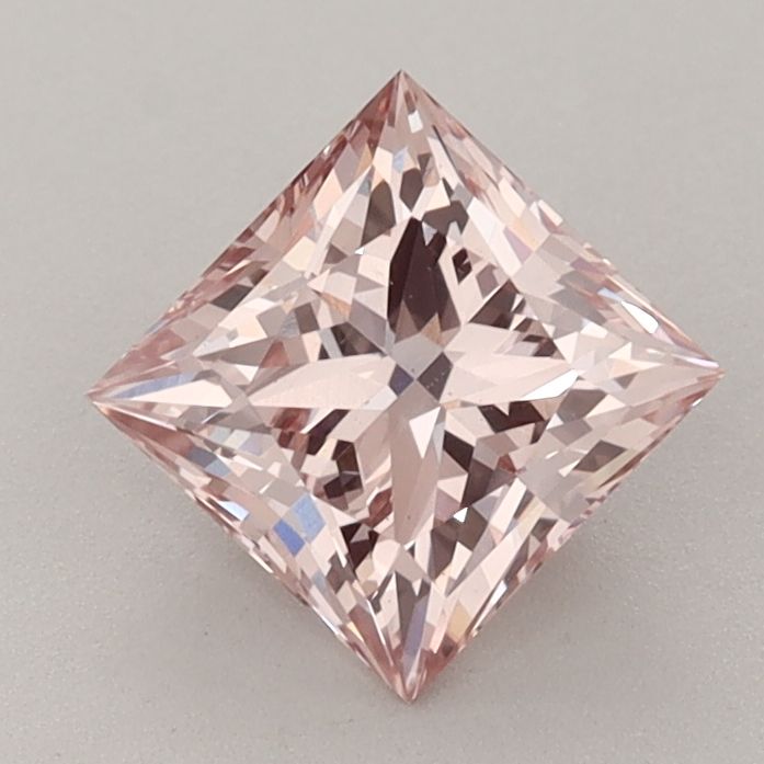 Lab-Grown Princess Diamond - 1.27 Carats, Fancy Brown Pink Color, VS1 Clarity - Certified by IGI - Report Number: LG642432063