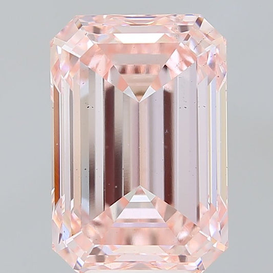 Lab-Grown Emerald Diamond - 8.04 Carats, Fancy Intense Pink Color, VS2 Clarity - Certified by IGI - Report Number: LG681570845