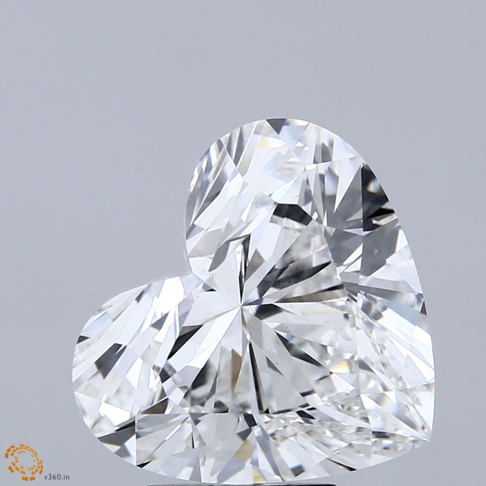 Lab-Grown Heart Diamond - 5.54 Carats, F Color, VS2 Clarity - Certified by IGI - Report Number: LG673419028