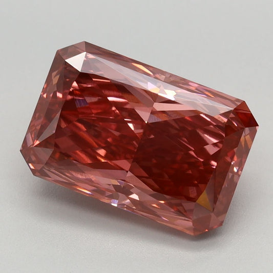 Lab-Grown Radiant Diamond - 3.48 Carats, Fancy Deep Pink Color, VS1 Clarity - Certified by IGI - Report Number: LG623486163