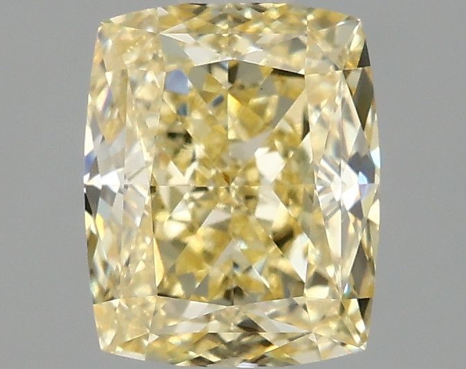Lab-Grown Cushion Diamond - 2.03 Carats, Fancy Intense Yellow Color, VS1 Clarity - Certified by IGI - Report Number: LG685535368