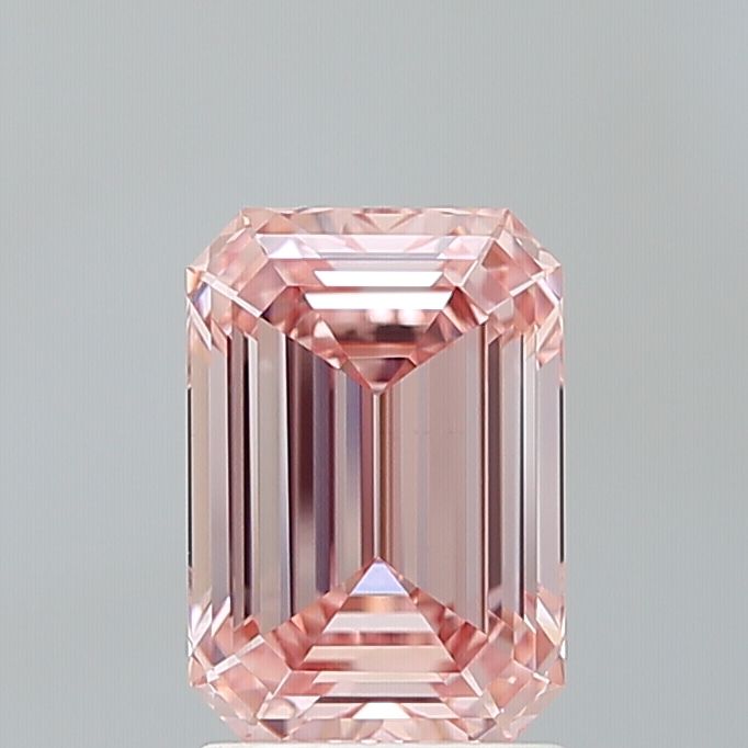 Lab-Grown Emerald Diamond - 2.1 Carats, Fancy Intense Pink Color, VVS2 Clarity - Certified by IGI - Report Number: LG669454929