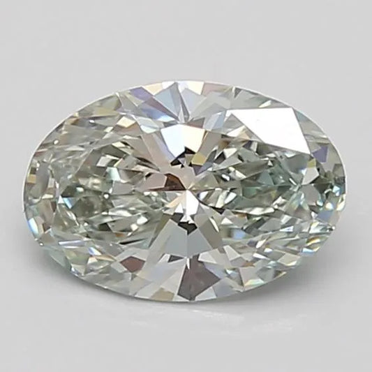 0.78ct Oval Lab Grown Diamond (Colour Fancy Intense Green, Clarity VVS1, Cut EX, IGI Certified)