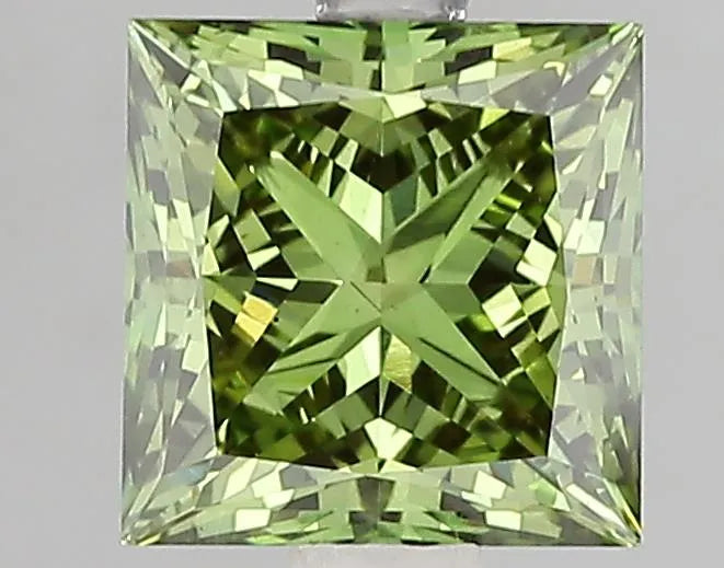 2,52 ct Princess-Diamant aus Laborzucht (Farbe: Fancy Vivid Green, Reinheit: VS1, IGI-zertifiziert)