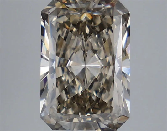 Diamant de laboratoire radiant de 3,43 ct (couleur gris brunâtre fantaisie, pureté VS1, certifié IGI)