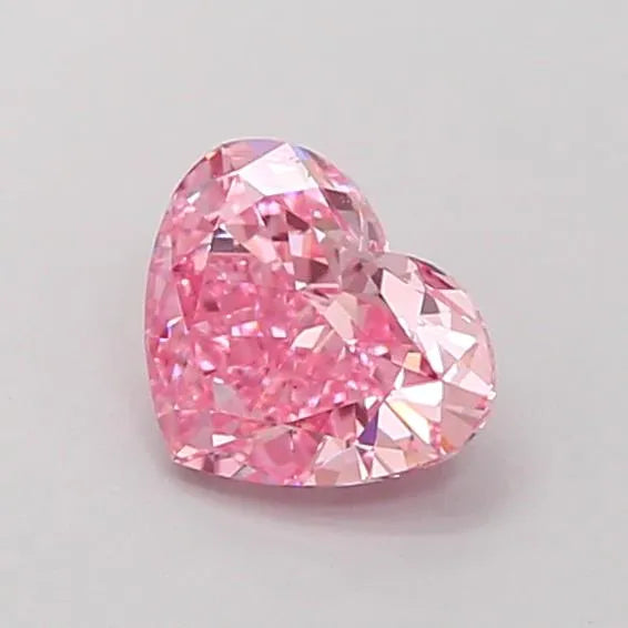 1.02ct Heart Lab Grown Diamond (Colour Fancy Vivid Pink, Clarity VS1, IGI Certified)