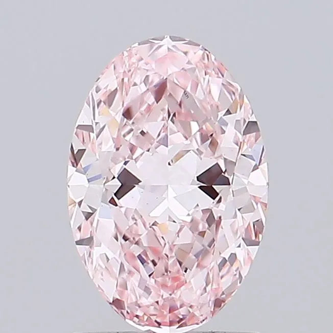1.26ct Oval Lab Grown Diamond (Colour Fancy Vivid Pink, Clarity VS2, IGI Certified)