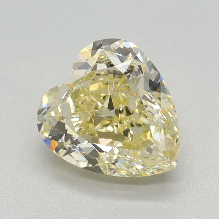 Lab-Grown Heart Diamond - 1.18 Carats, Fancy Intense Yellow Color, VVS2 Clarity - Certified by IGI - Report Number: LG638408593