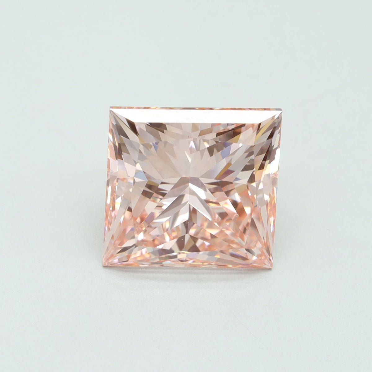 Lab-Grown Princess Diamond - 6.1 Carats, Fancy Intense Pink Color, VS1 Clarity - Certified by IGI - Report Number: LG614331724
