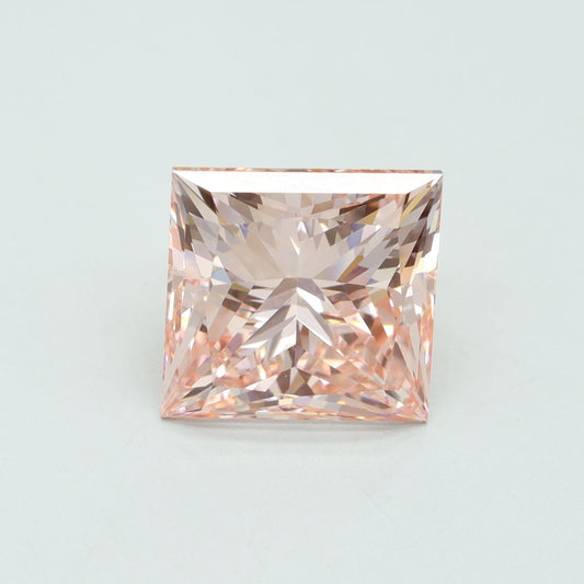Lab-Grown Princess Diamond - 6.1 Carats, Fancy Intense Pink Color, VS1 Clarity - Certified by IGI - Report Number: LG614331724