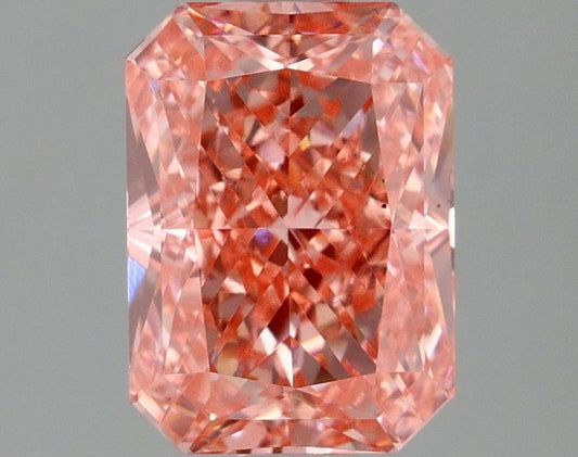 Lab-Grown Radiant Diamond - 1.53 Carats, Fancy Vivid Pink Color, VS2 Clarity - Certified by IGI - Report Number: LG668470182