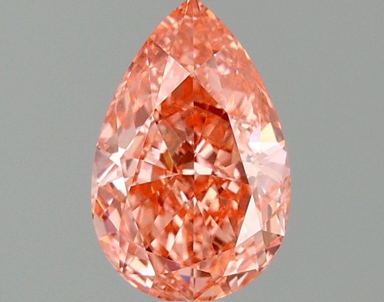 Lab-Grown Pear Diamond - 1.48 Carats, Fancy Vivid Pink Color, VS1 Clarity - Certified by IGI - Report Number: LG677579213
