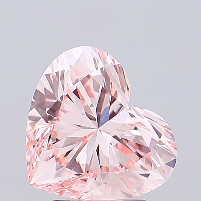 Lab-Grown Heart Diamond - 2.57 Carats, Fancy Intense Pink Color, VS1 Clarity - Certified by IGI - Report Number: LG647406952