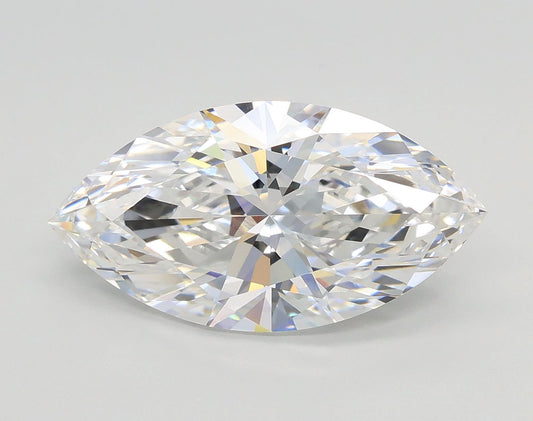 Lab-Grown Marquise Diamond - 3.51 Carats, E Color, VVS2 Clarity - Certified by GIA - Report Number: 6502430226