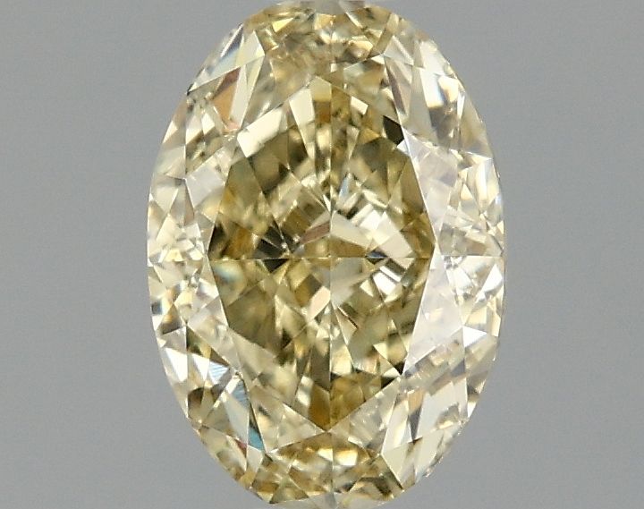 Lab-Grown Oval Diamond - 1.0 Carats, Fancy Yellow Color, VVS1 Clarity - Certified by IGI - Report Number: LG667455728
