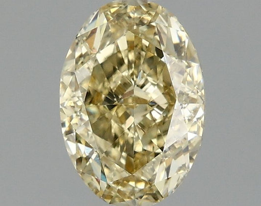 Lab-Grown Oval Diamond - 1.0 Carats, Fancy Yellow Color, VVS1 Clarity - Certified by IGI - Report Number: LG667455728