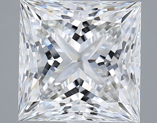 Lab-Grown Princess Diamond - 3.03 Carats, F Color, VVS2 Clarity - Certified by IGI - Report Number: LG687556138
