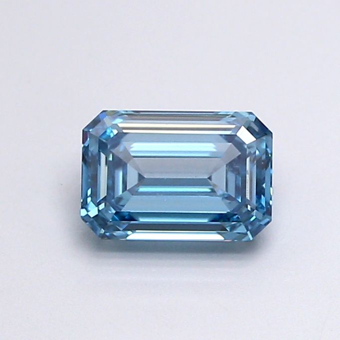 Lab-Grown Emerald Diamond - 1.58 Carats, Fancy Vivid Blue Color, VVS2 Clarity - Certified by IGI - Report Number: LG605332513
