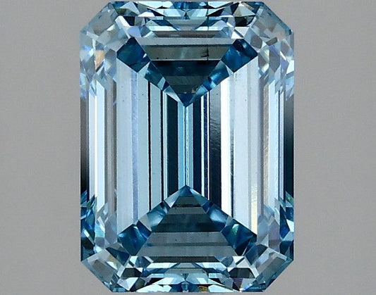 Lab-Grown Emerald Diamond - 2.06 Carats, Fancy Intense Blue Color, VS2 Clarity - Certified by IGI - Report Number: LG634426810