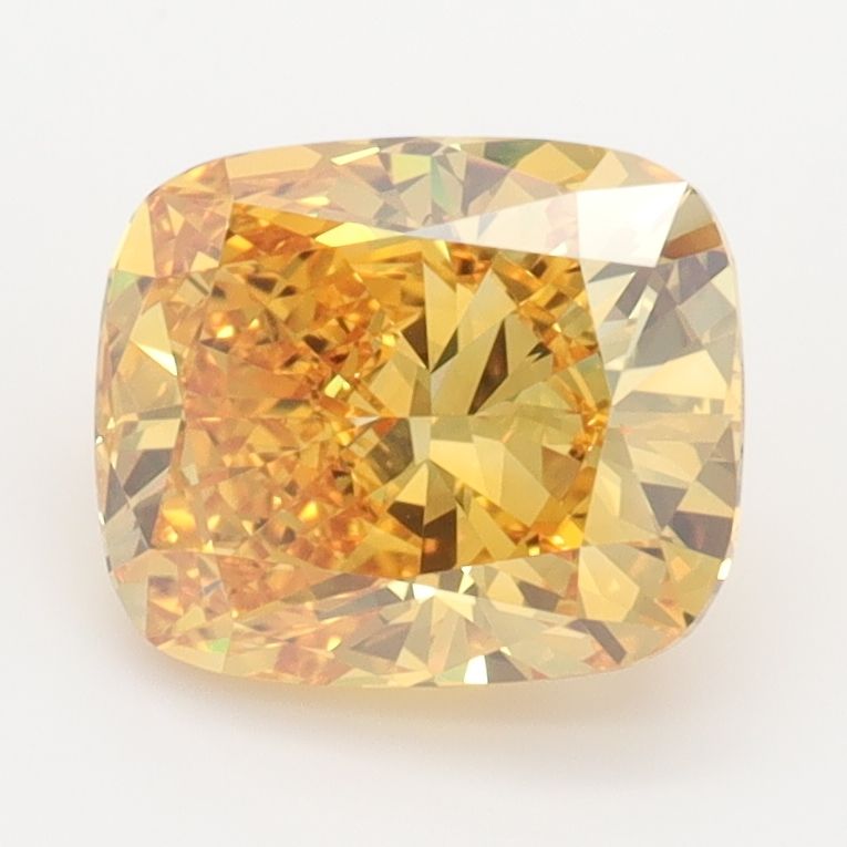 Lab-Grown Cushion Diamond - 2.01 Carats, Fancy Vivid Yellow Color, VVS1 Clarity - Certified by IGI - Report Number: LG648496693