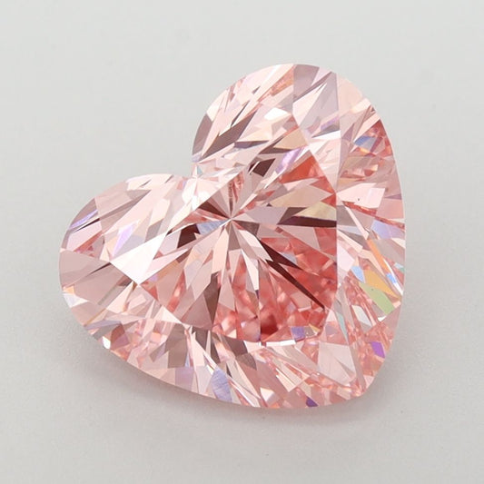 Lab-Grown Heart Diamond - 3.54 Carats, Fancy Vivid Pink Color, VS1 Clarity - Certified by IGI - Report Number: LG584356759