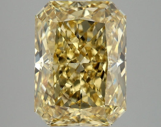 Lab-Grown Radiant Diamond - 5.09 Carats, Fancy Intense Yellow Color, VS2 Clarity - Certified by IGI - Report Number: LG663414689