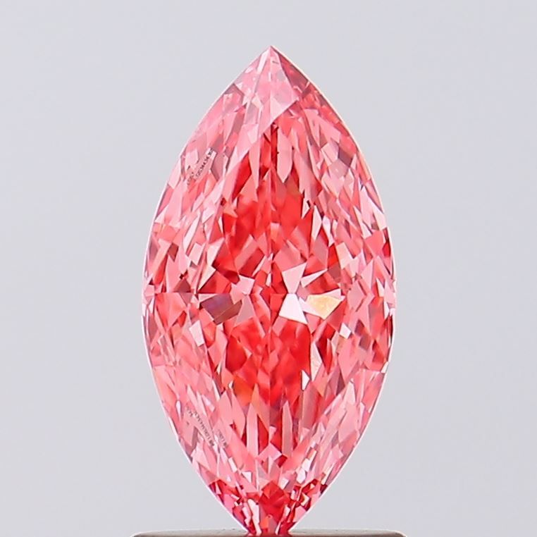 Lab-Grown Marquise Diamond - 1.15 Carats, Fancy Vivid Pink Color, VS1 Clarity - Certified by IGI - Report Number: LG634434360