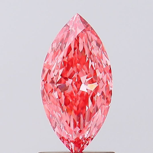 Lab-Grown Marquise Diamond - 1.15 Carats, Fancy Vivid Pink Color, VS1 Clarity - Certified by IGI - Report Number: LG634434360