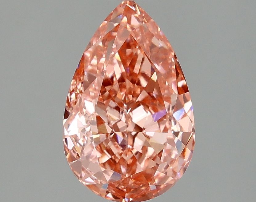 Lab-Grown Pear Diamond - 2.0 Carats, Fancy Vivid Pink Color, VVS2 Clarity - Certified by IGI - Report Number: LG677579223