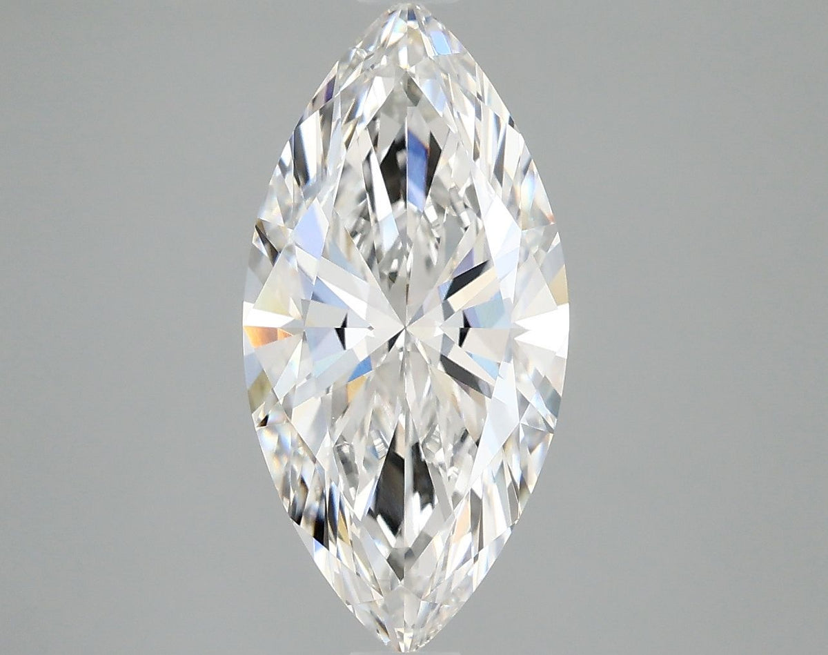 Lab-Grown Marquise Diamond - 2.96 Carats, F Color, VVS2 Clarity - Certified by IGI - Report Number: LG671474147