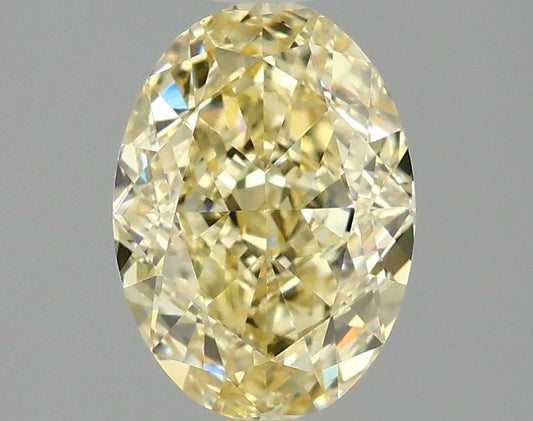Lab-Grown Oval Diamond - 2.02 Carats, Fancy Intense Yellow Color, VVS2 Clarity - Certified by IGI - Report Number: LG677549903