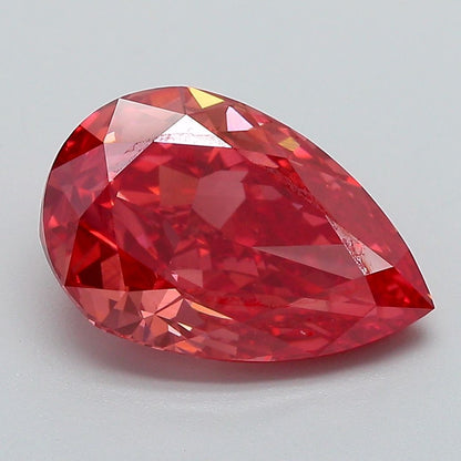 Lab-Grown Pear Diamond - 4.01 Carats, Fancy Vivid Pink Color, VVS2 Clarity - Certified by IGI - Report Number: LG652454917