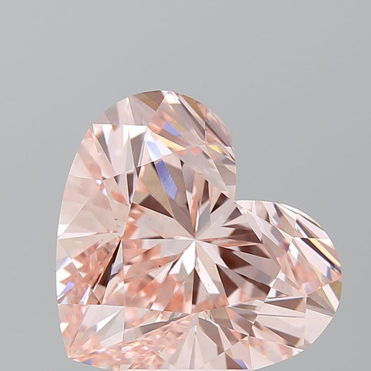 Lab-Grown Heart Diamond - 5.09 Carats, Fancy Intense Pink Color, VS1 Clarity - Certified by IGI - Report Number: LG634472015