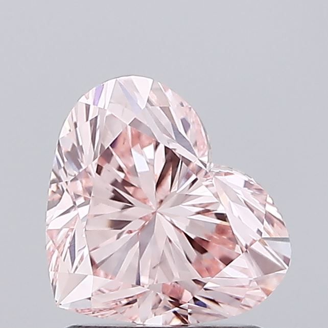Lab-Grown Heart Diamond - 1.5 Carats, Fancy Intense Pink Color, VS1 Clarity - Certified by IGI - Report Number: LG662492516