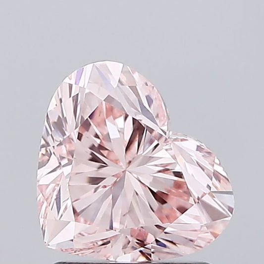 Lab-Grown Heart Diamond - 1.5 Carats, Fancy Intense Pink Color, VS1 Clarity - Certified by IGI - Report Number: LG662492516