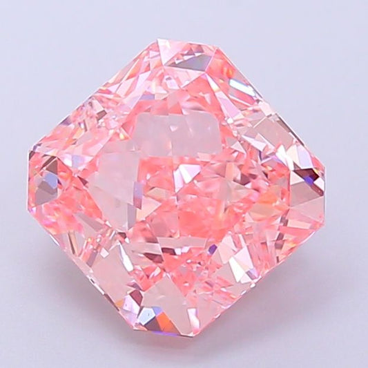 Square Radiant 3.26ct Fancy Vivid Pink VVS2 - Cut • IGI • LG713525542