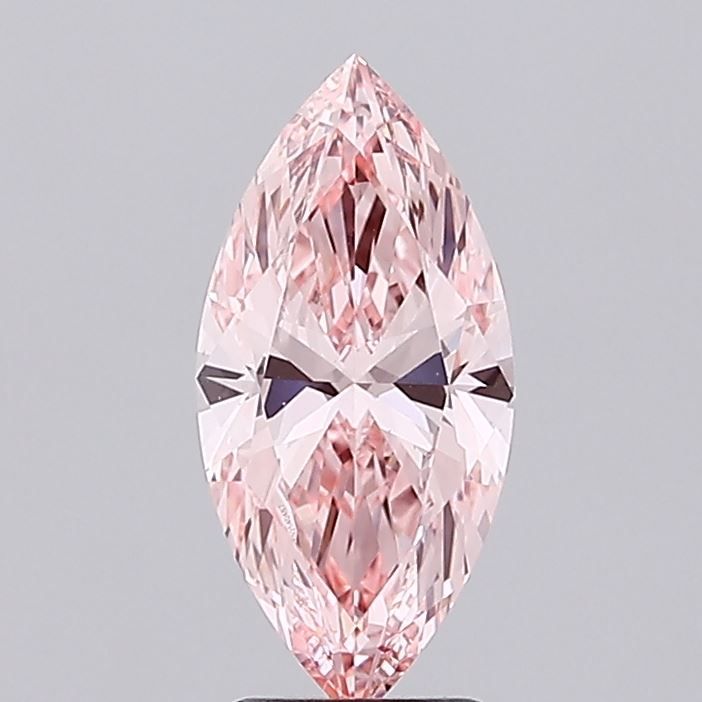 Lab-Grown Marquise Diamond - 2.52 Carats, Fancy Vivid Pink Color, VVS2 Clarity - Certified by IGI - Report Number: LG692540487