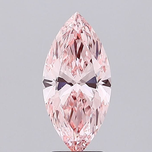 Lab-Grown Marquise Diamond - 2.52 Carats, Fancy Vivid Pink Color, VVS2 Clarity - Certified by IGI - Report Number: LG692540487