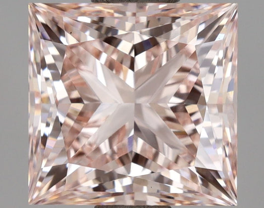 Lab-Grown Princess Diamond - 2.53 Carats, Fancy Intense Pink Color, VS1 Clarity - Certified by IGI - Report Number: LG675583720