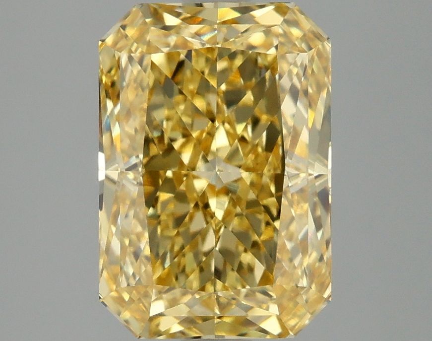 Lab-Grown Radiant Diamond - 3.09 Carats, Fancy Vivid Yellow Color, VVS2 Clarity - Certified by IGI - Report Number: LG671489149
