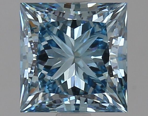 Lab-Grown Princess Diamond - 2.11 Carats, Fancy Vivid Blue Color, VS1 Clarity - Certified by IGI - Report Number: LG621483133