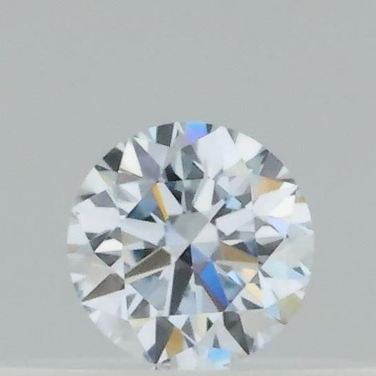 Lab-Grown Round Diamond - 0.16 Carats, F Color, VVS2 Clarity - Certified by IGI - Report Number: LG689586308