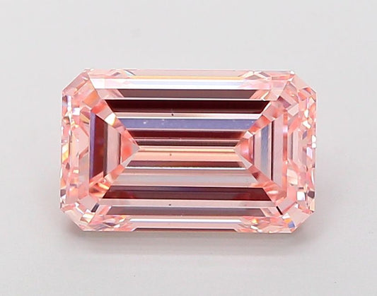 Lab-Grown Emerald Diamond - 5.01 Carats, Fancy Intense Pink Color, VS2 Clarity - Certified by IGI - Report Number: LG681572974