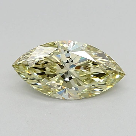 Lab-Grown Marquise Diamond - 0.99 Carats, Fancy Yellow Color, VS1 Clarity - Certified by IGI - Report Number: LG680543188