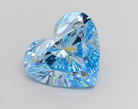 Lab-Grown Heart Diamond - 5.03 Carats, Fancy Intense Blue Color, VS1 Clarity - Certified by IGI - Report Number: LG687505390
