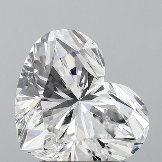 Lab-Grown Heart Diamond - 2.58 Carats, E Color, VVS2 Clarity - Certified by IGI - Report Number: LG643416810