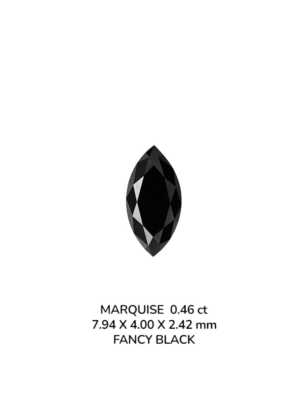 Marquise 0.46ct Fancy Black VVS2 - Cut • NONE • 516B017672