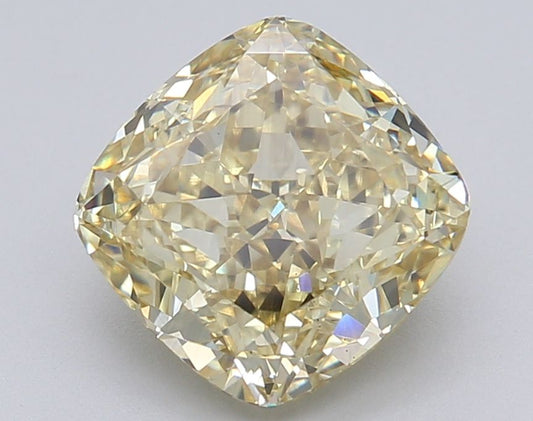 Lab-Grown Cushion Diamond - 2.57 Carats, Fancy Intense Yellow Color, VS2 Clarity - Certified by IGI - Report Number: LG618485766